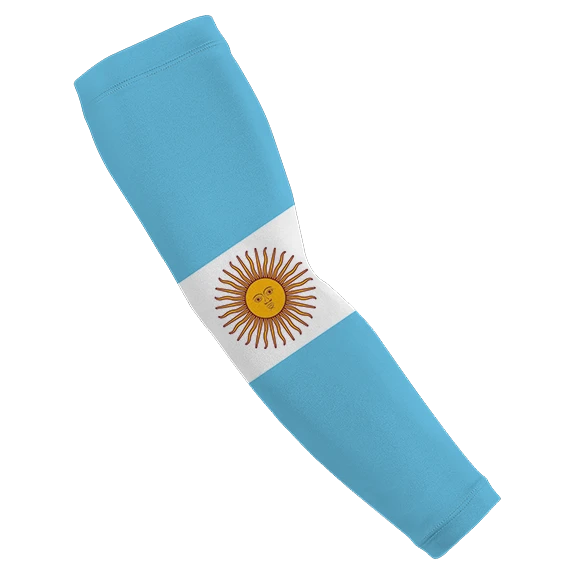 Sweat-Wicking Custom Argentina Flag Arm Sleeves